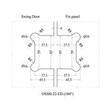 OZONE OSSH-22-ED-PSS Glass to Glass Hinge 180°