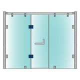 OZONE OSSH-22-ED-PSS Glass to Glass Hinge 180°