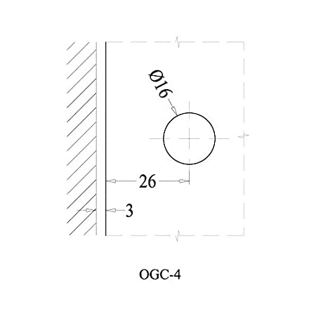 OZONE OGC-4 Wall to Glass Connector 90°
