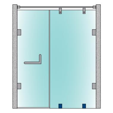 OZONE OGC-1 Glass Connector for Wall / Floor Mounting
