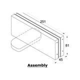 OZONE OCFH-135 (Hydraulic Patch for Glass Door)