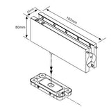 OZONE OCFH-105 (Hydraulic Patch for Glass Door)